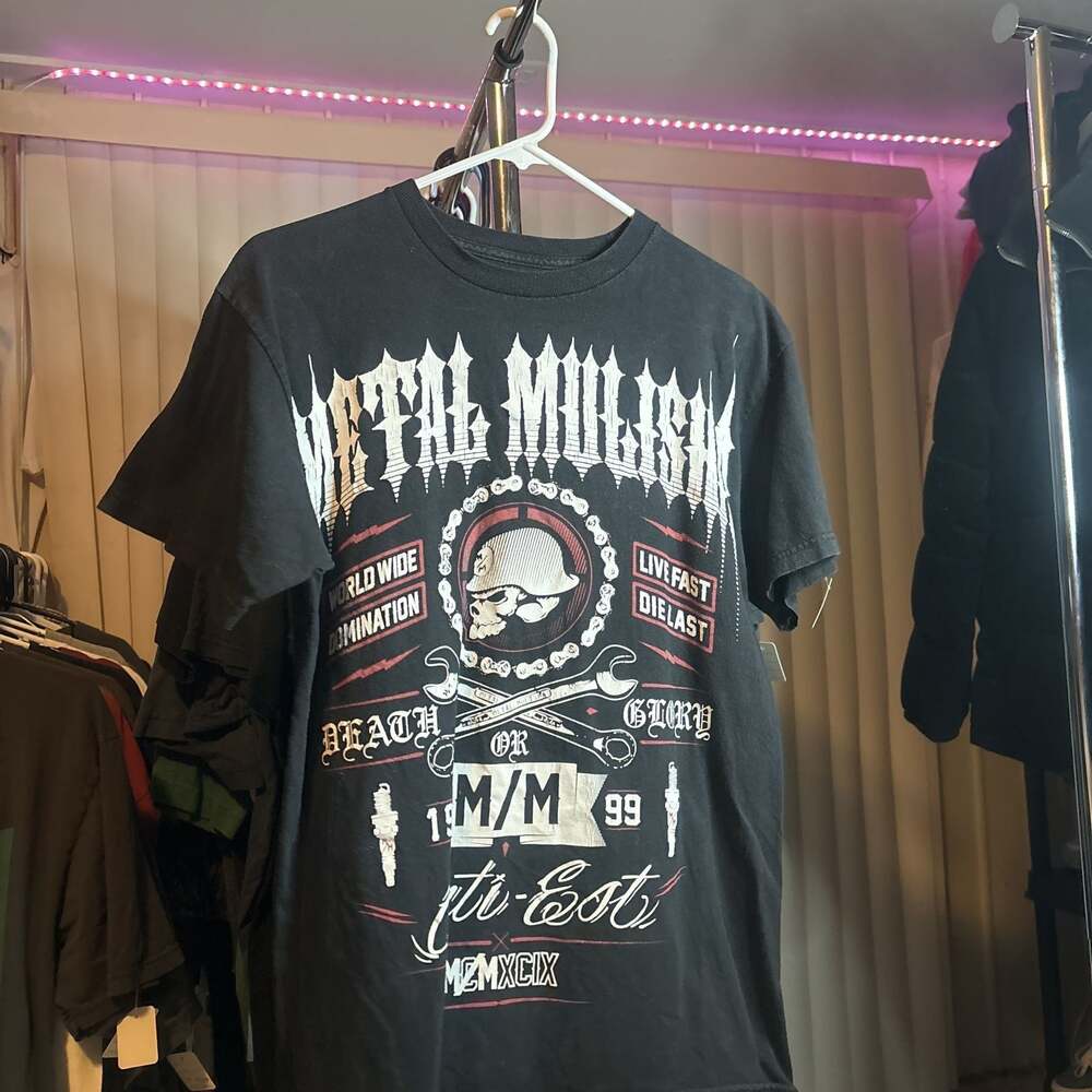 Metal Mulisha Troops of Doom Skull Helmet Black Graphic T-Shirt